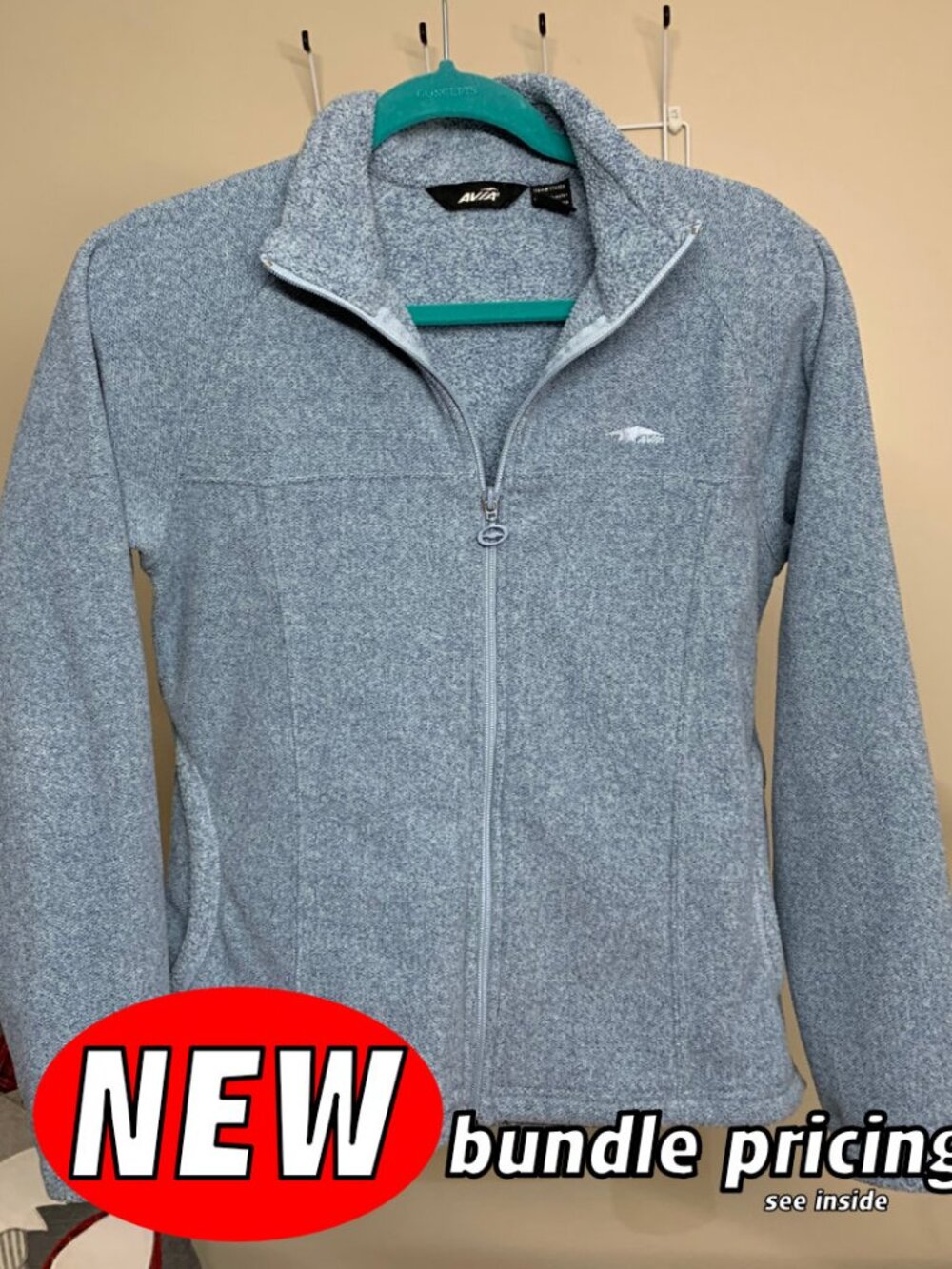 Soft Avia Fleece Zip-Up Jacket MEDIUM